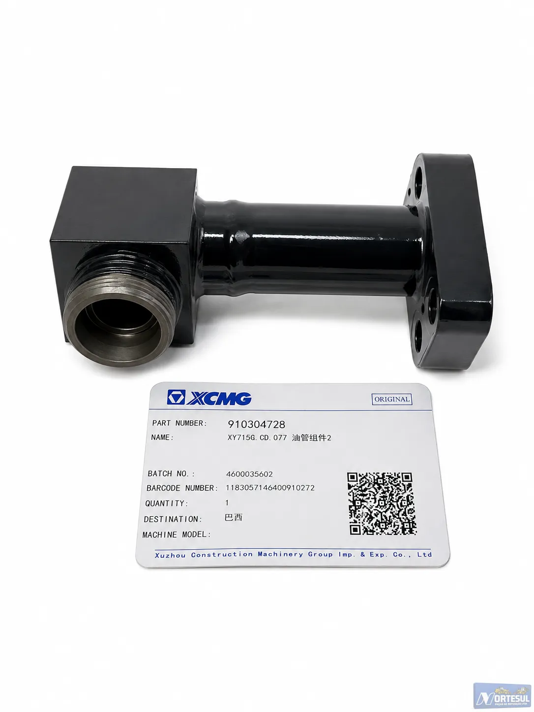 TUBO DO CILINDRO DA CONCHA XE225BR XCMG 910304728